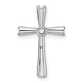 14k White Gold Cross Chain Slide Mounting