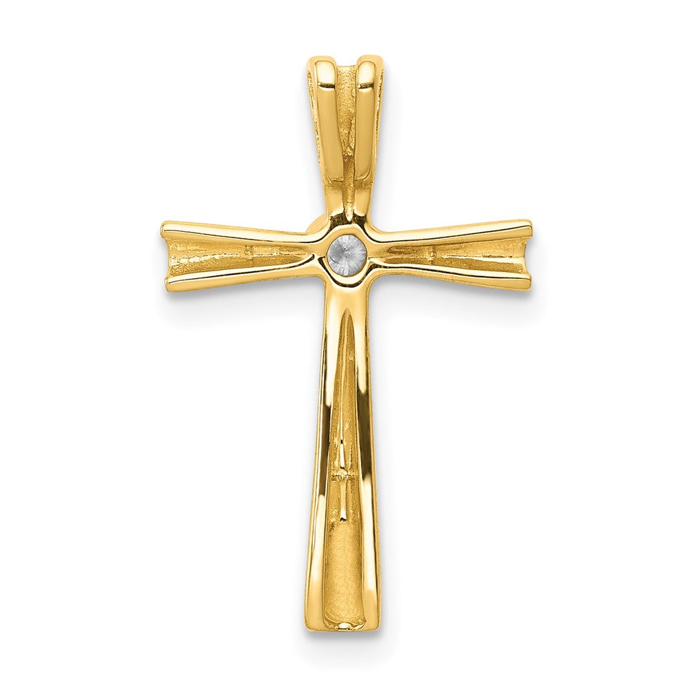 14k A Diamond Cross Pendant