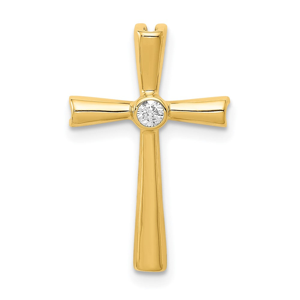14k A Diamond Cross Pendant