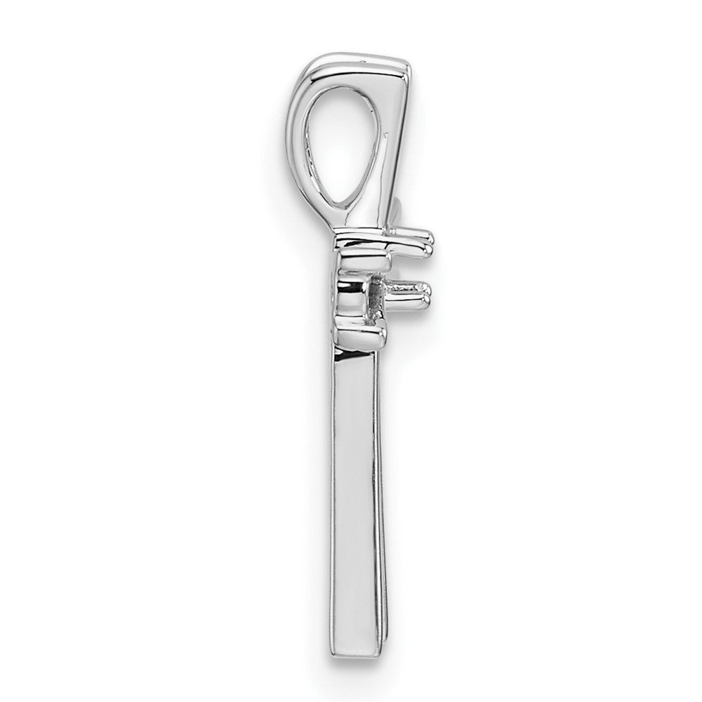 14k White Gold Cross Pendant Mounting