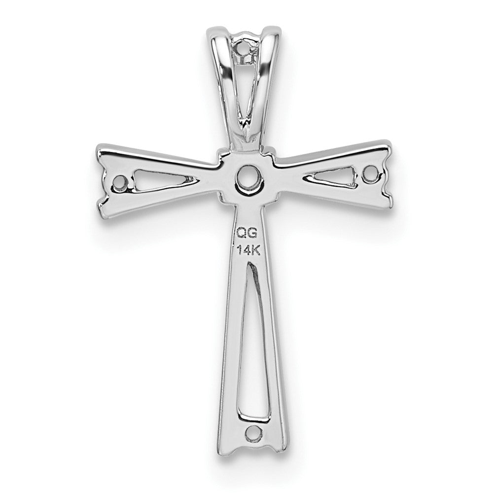 14k White Gold Cross Pendant Mounting