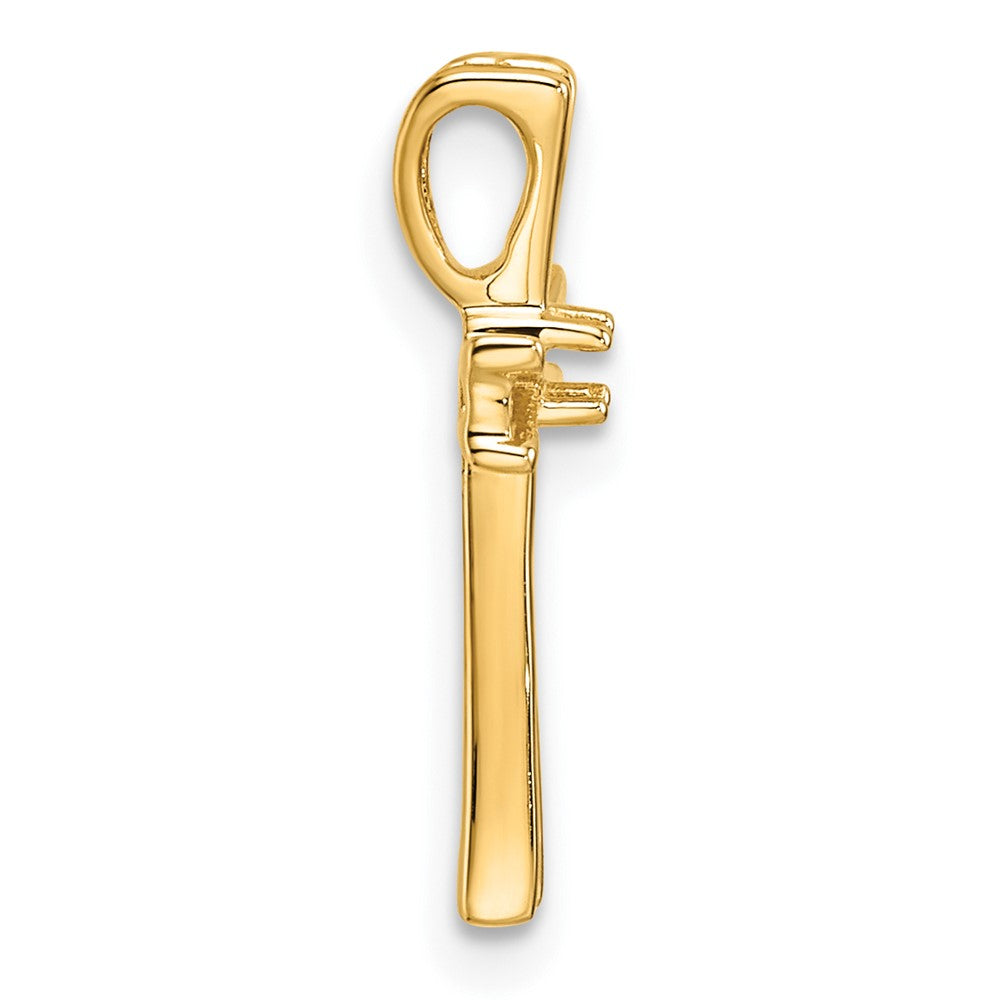 14k Cross Pendant Mounting