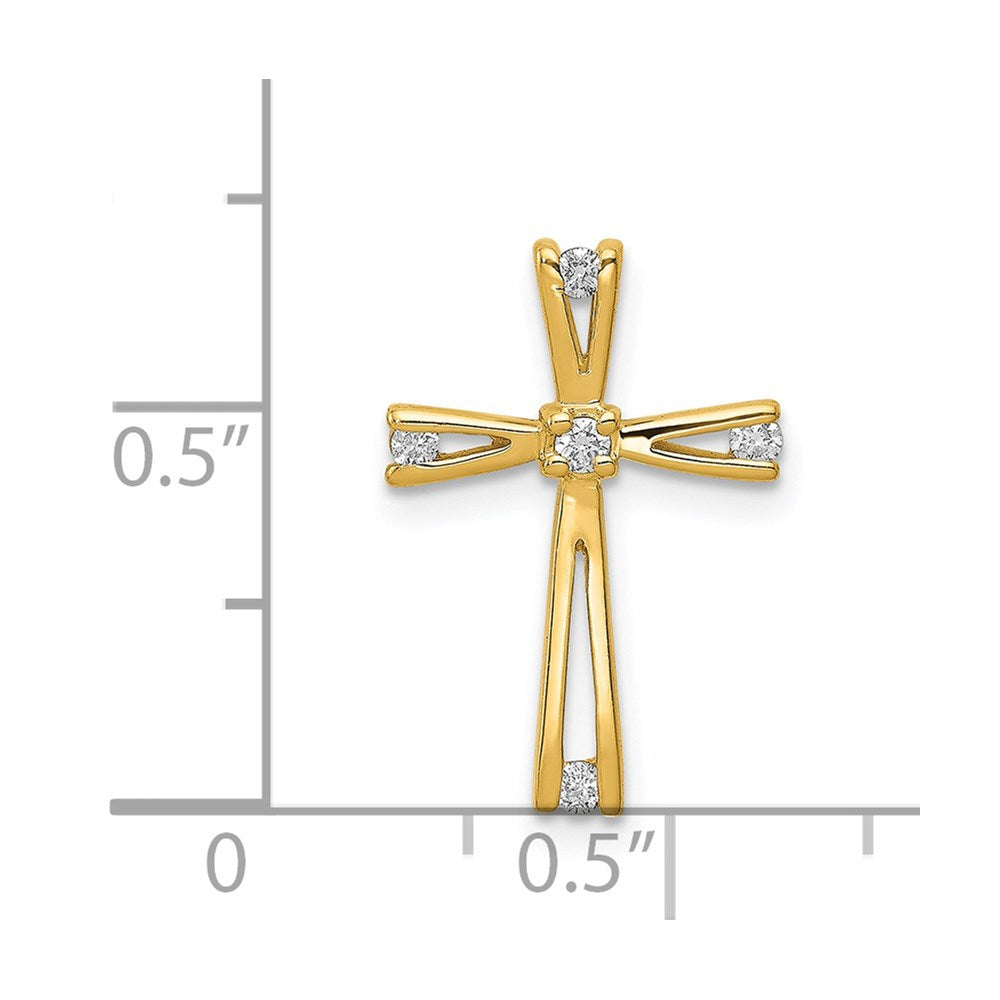 14k A Diamond Cross Pendant