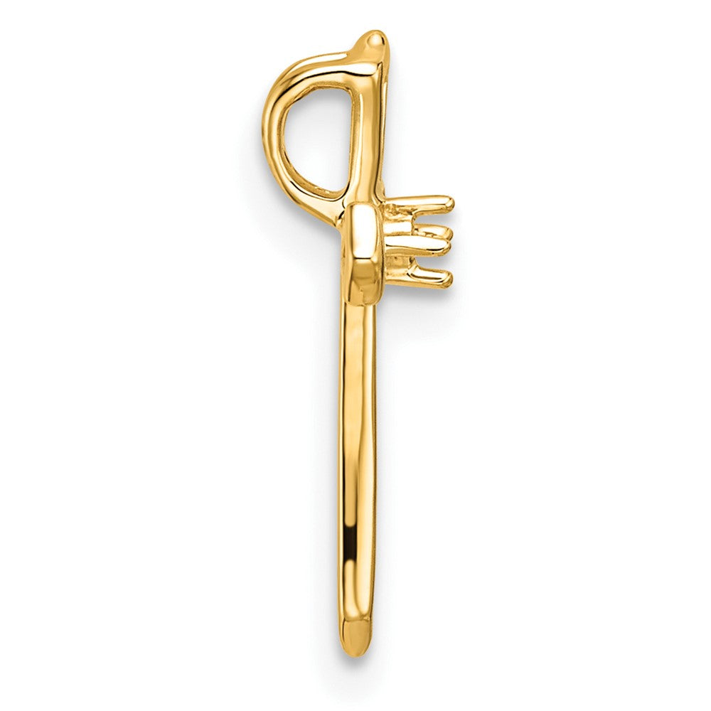 14k Passion Cross Pendant Mounting