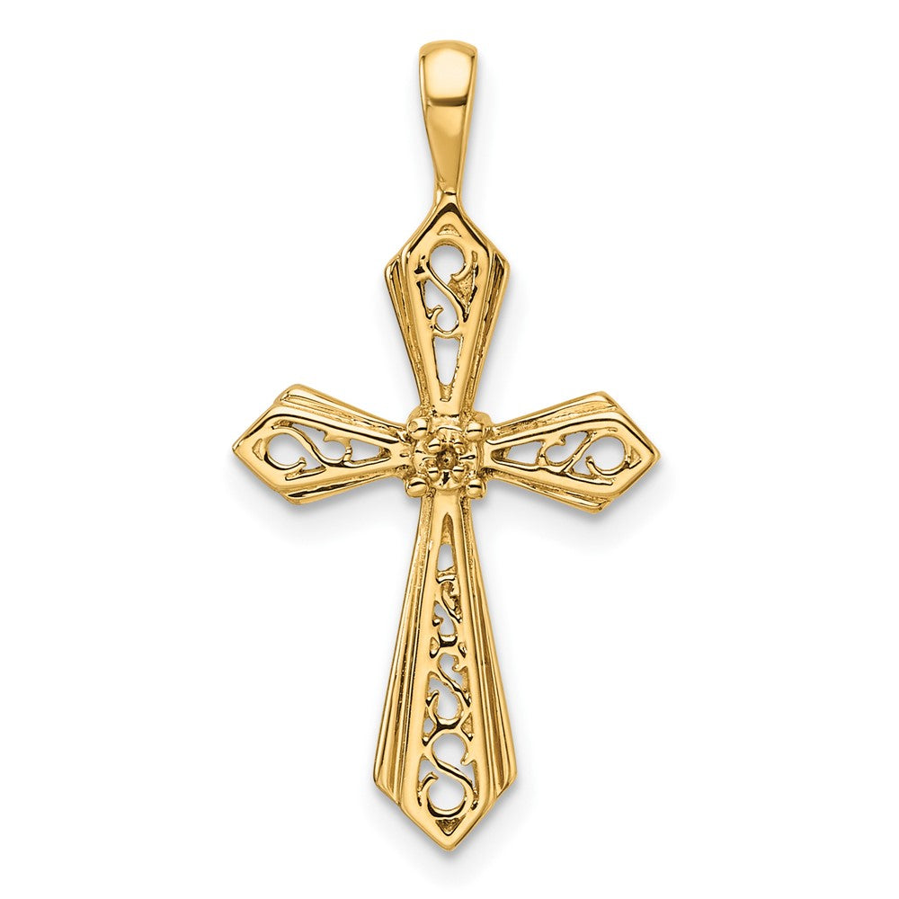 10K Passion Cross Pendant Mounting