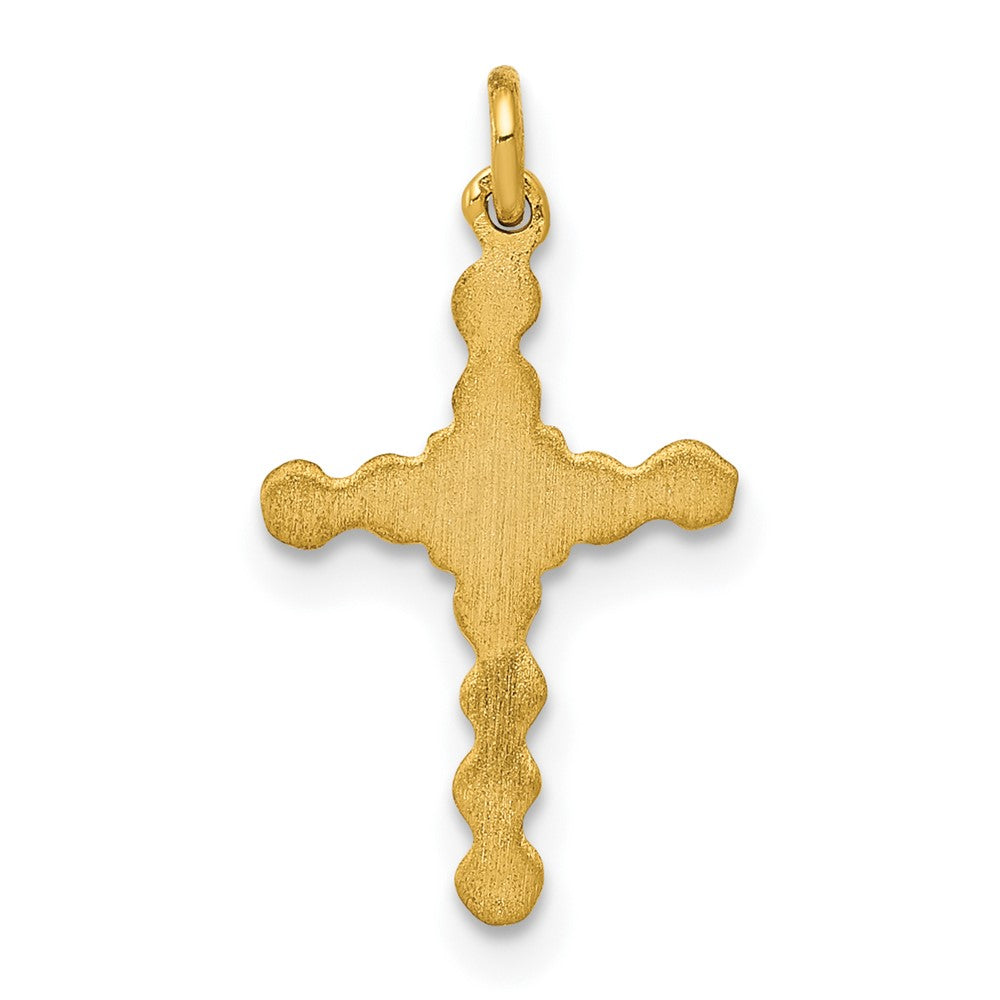 10K Small .01ct. Diamond Cross Charm