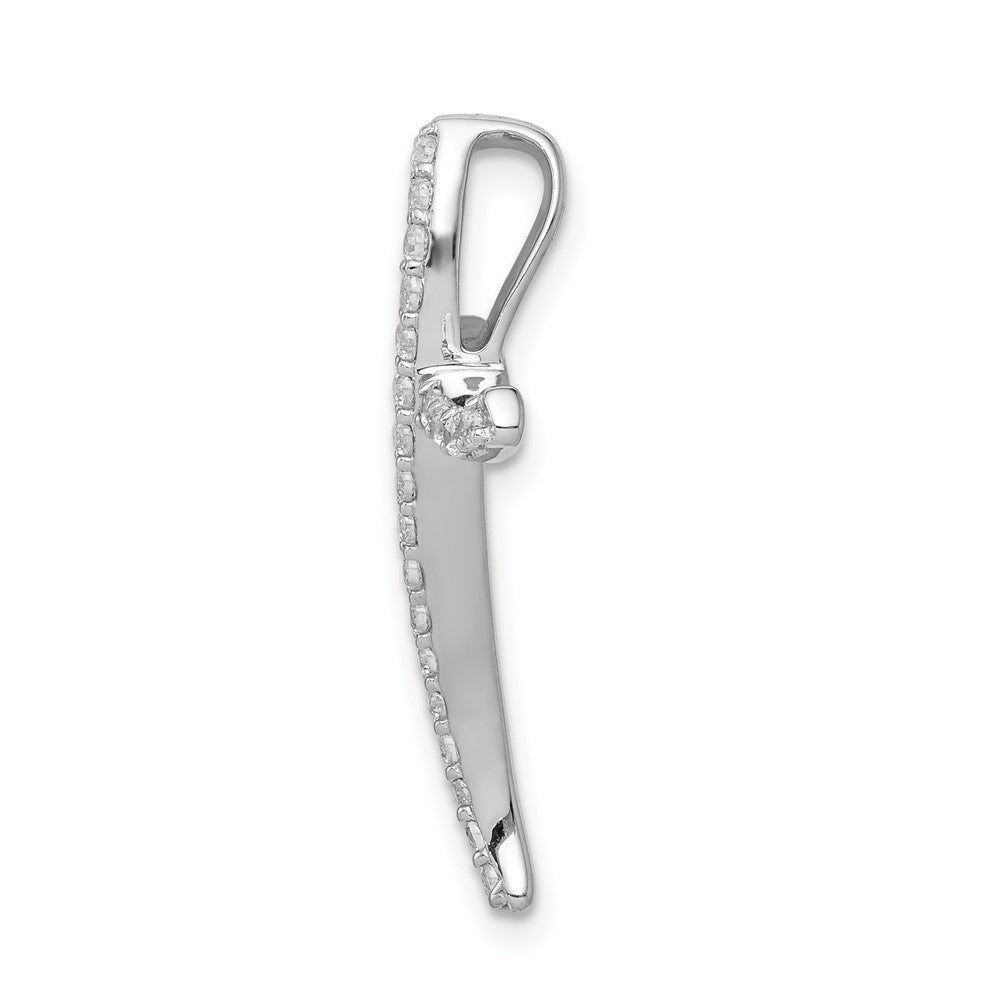 14k White Gold 1/4ct. Diamond Cross Chain Slide