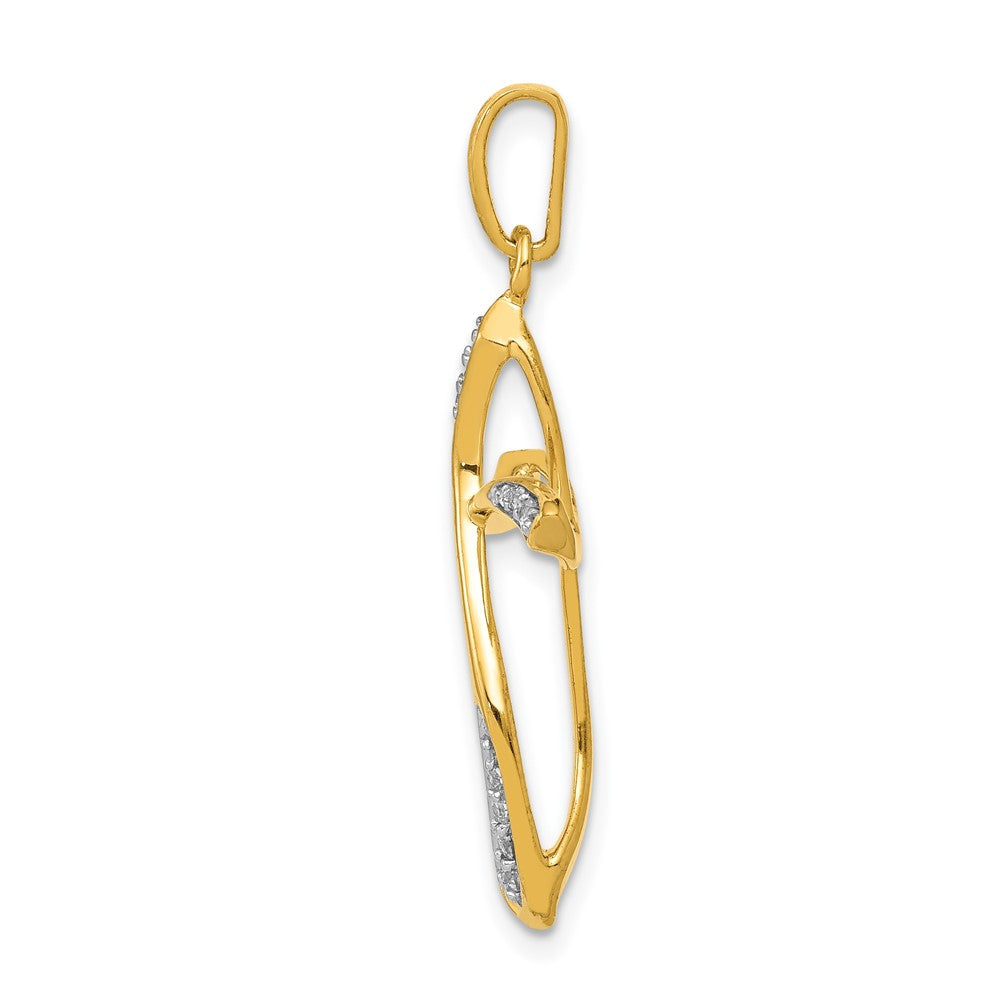 14k 1/10ct. Diamond Cross Pendant