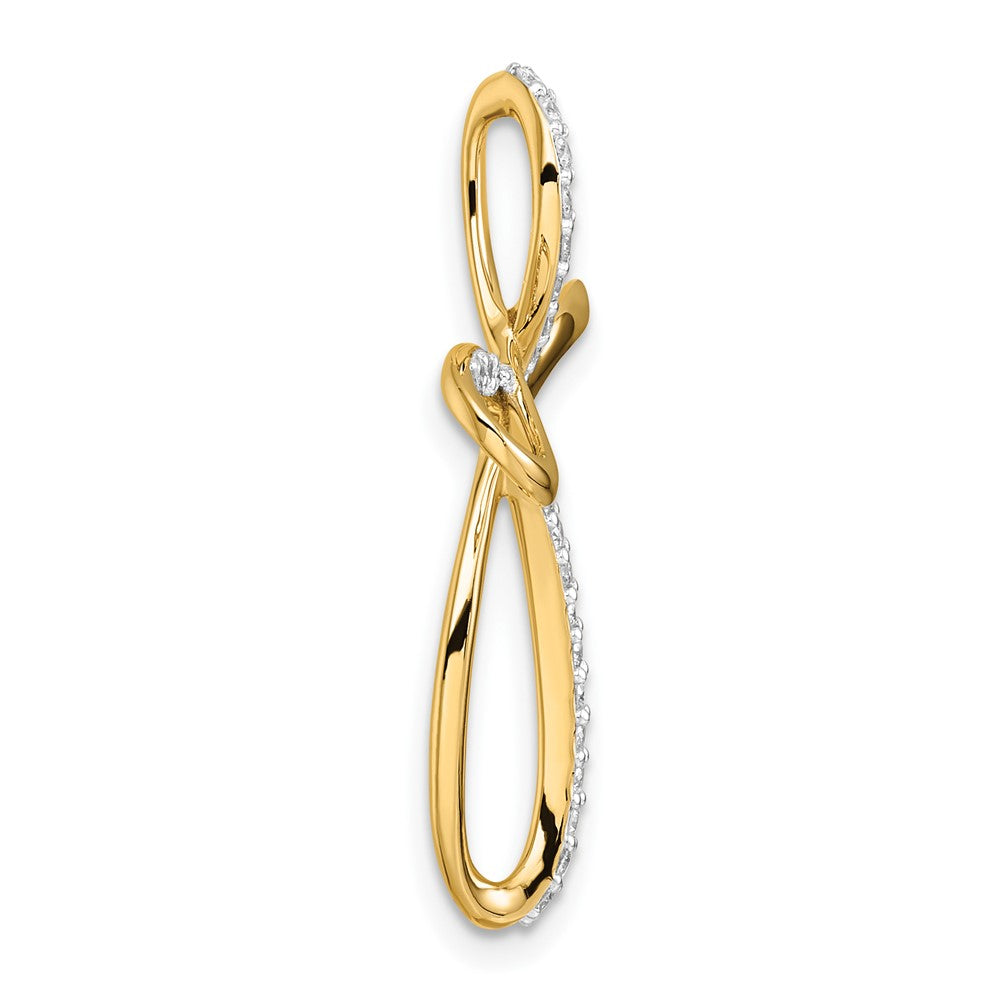 14k Diamond Cross Chain Slide