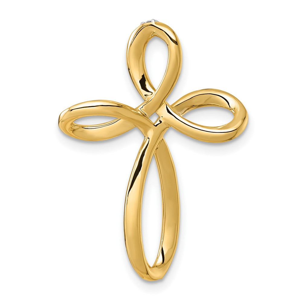14k Diamond Cross Chain Slide
