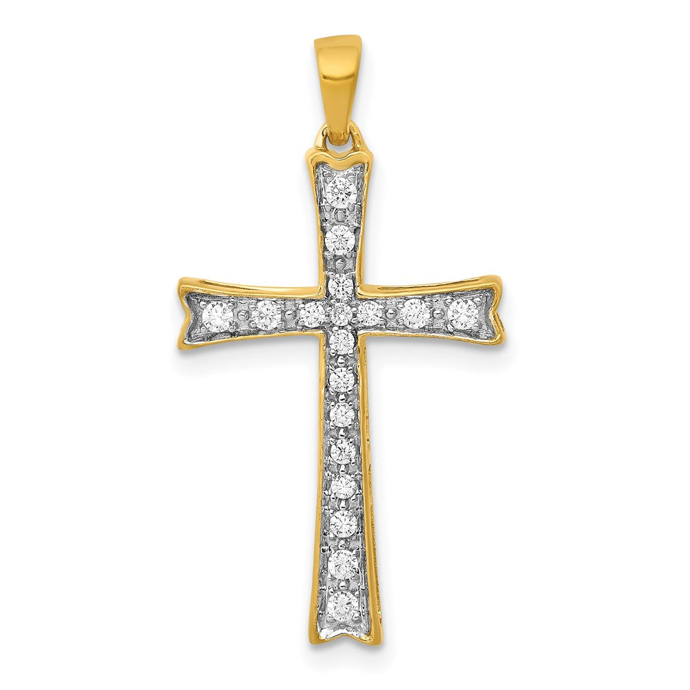 10K 1/5ct. Diamond Cross Pendant