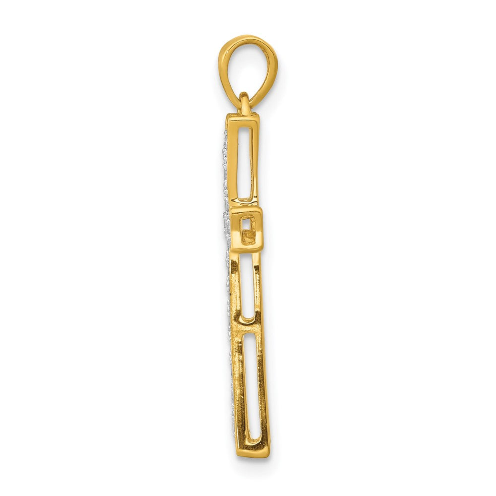 14k 1/5ct. Diamond Cross Pendant