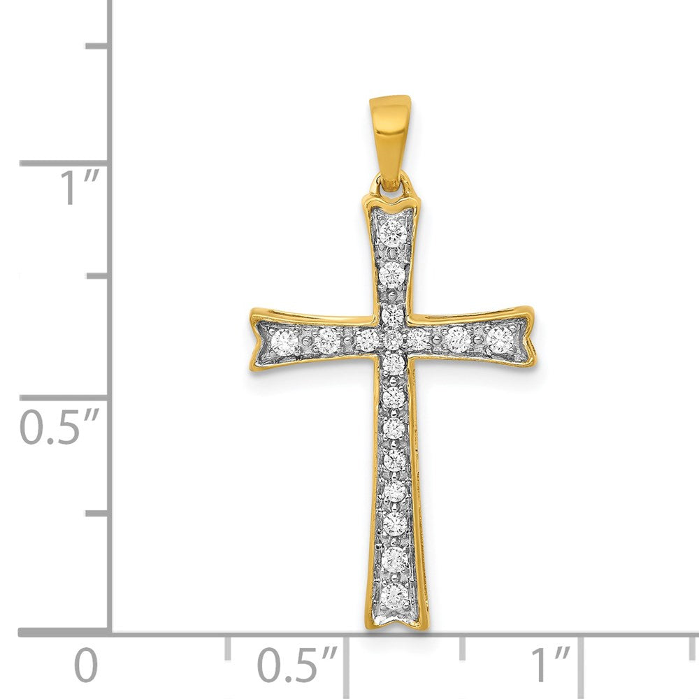 14k 1/5ct. Diamond Cross Pendant