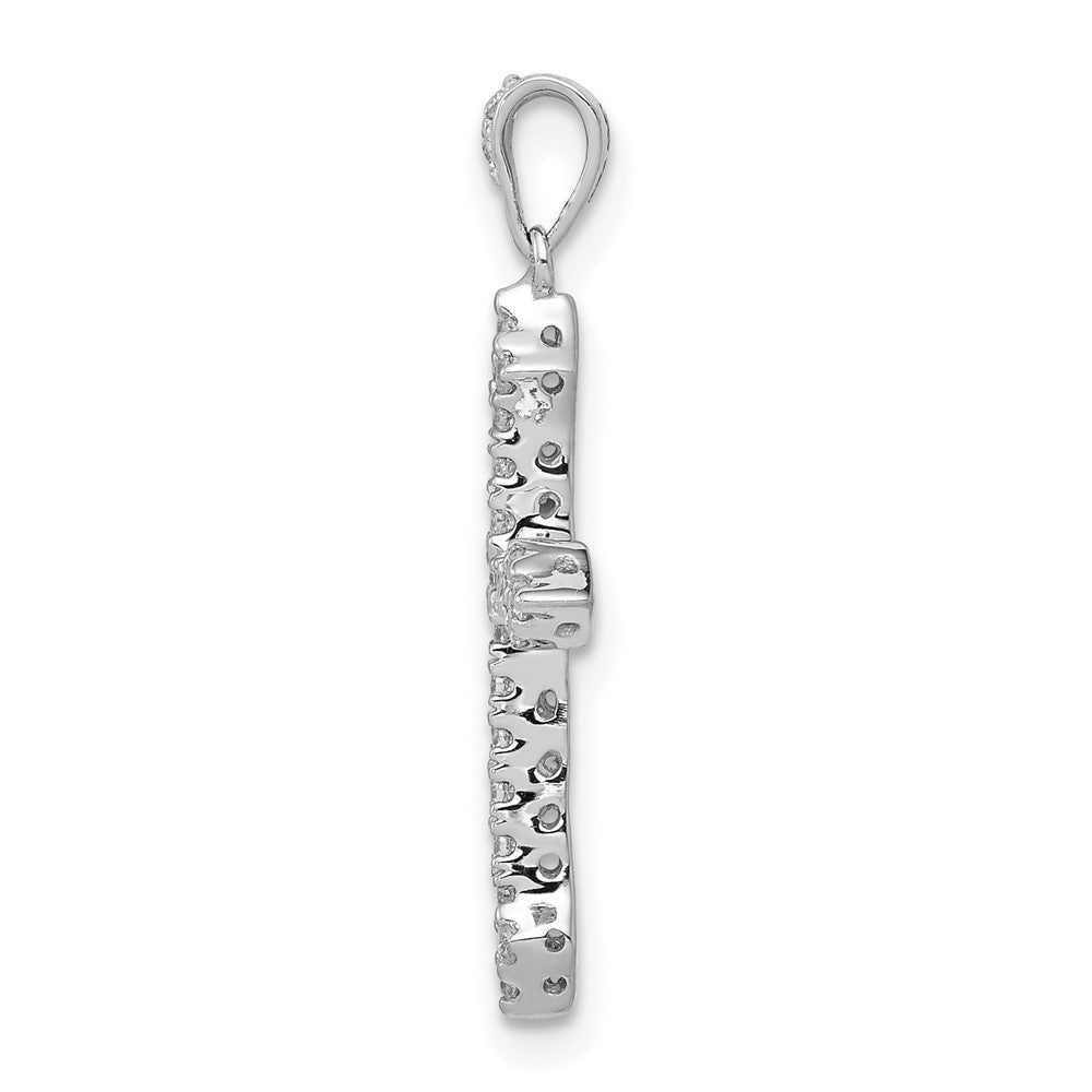 14k White Gold 1/4ct. Diamond Cross Pendant