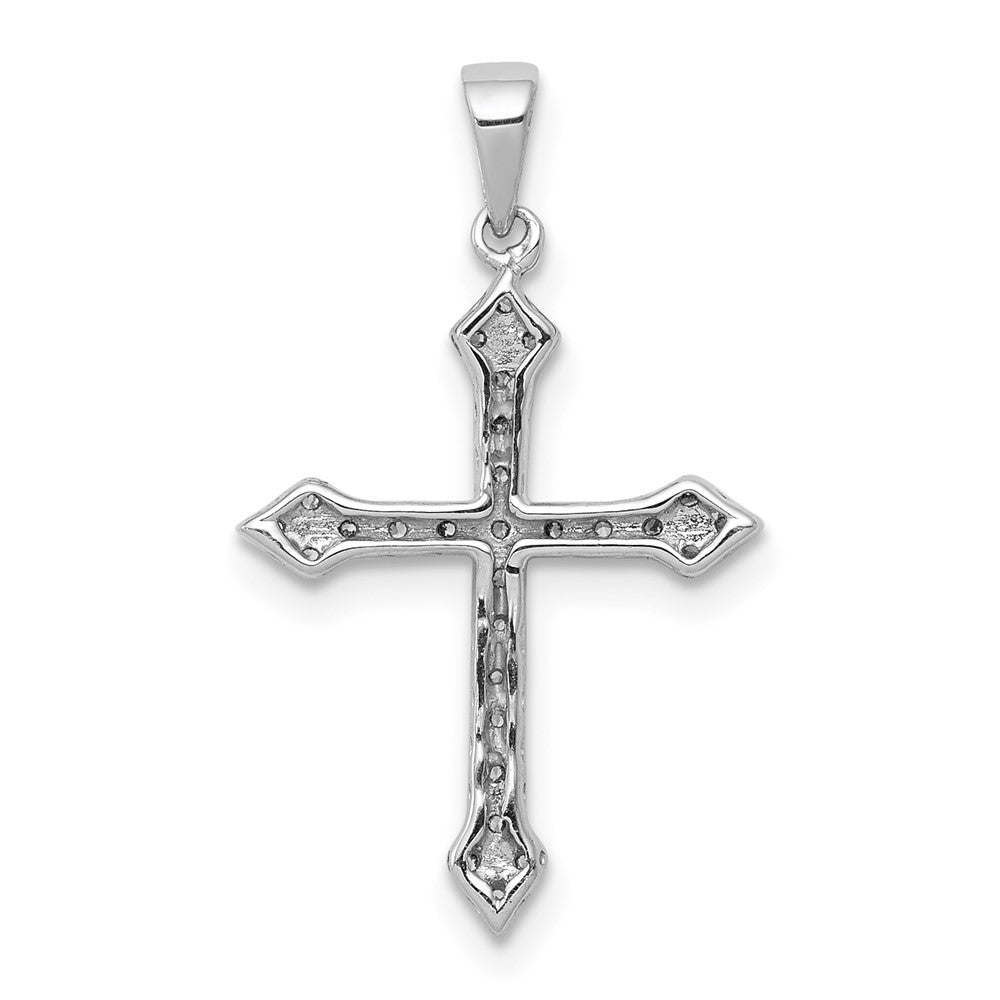 14k White Gold 1/4ct. Diamond Cross Pendant
