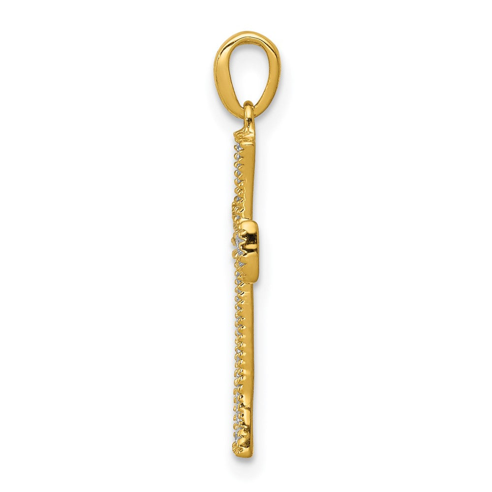 14k 1/10ct. Diamond Cross Pendant
