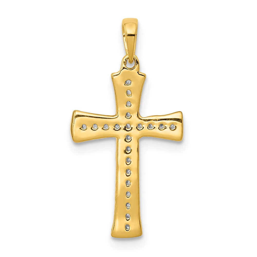 14k 1/10ct. Diamond Cross Pendant