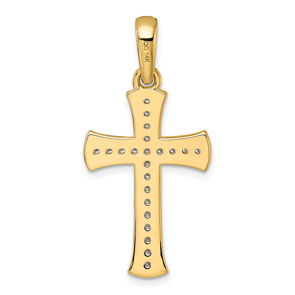 14k 3/8ct. Diamond Cross Pendant