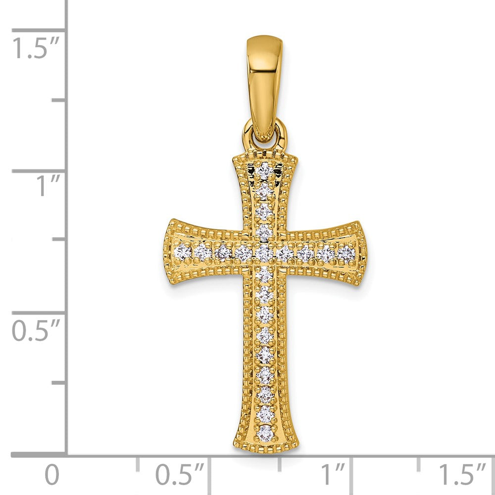14k 3/8ct. Diamond Cross Pendant