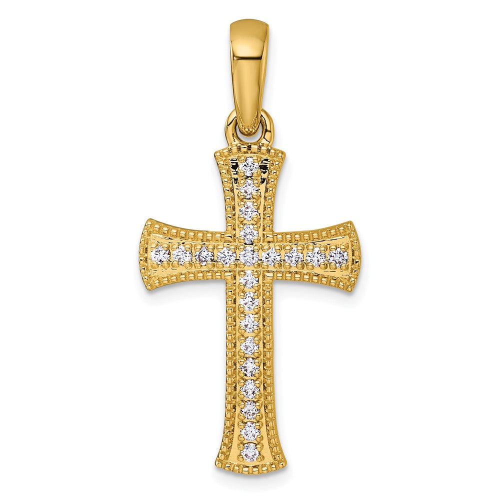 14k 3/8ct. Diamond Cross Pendant