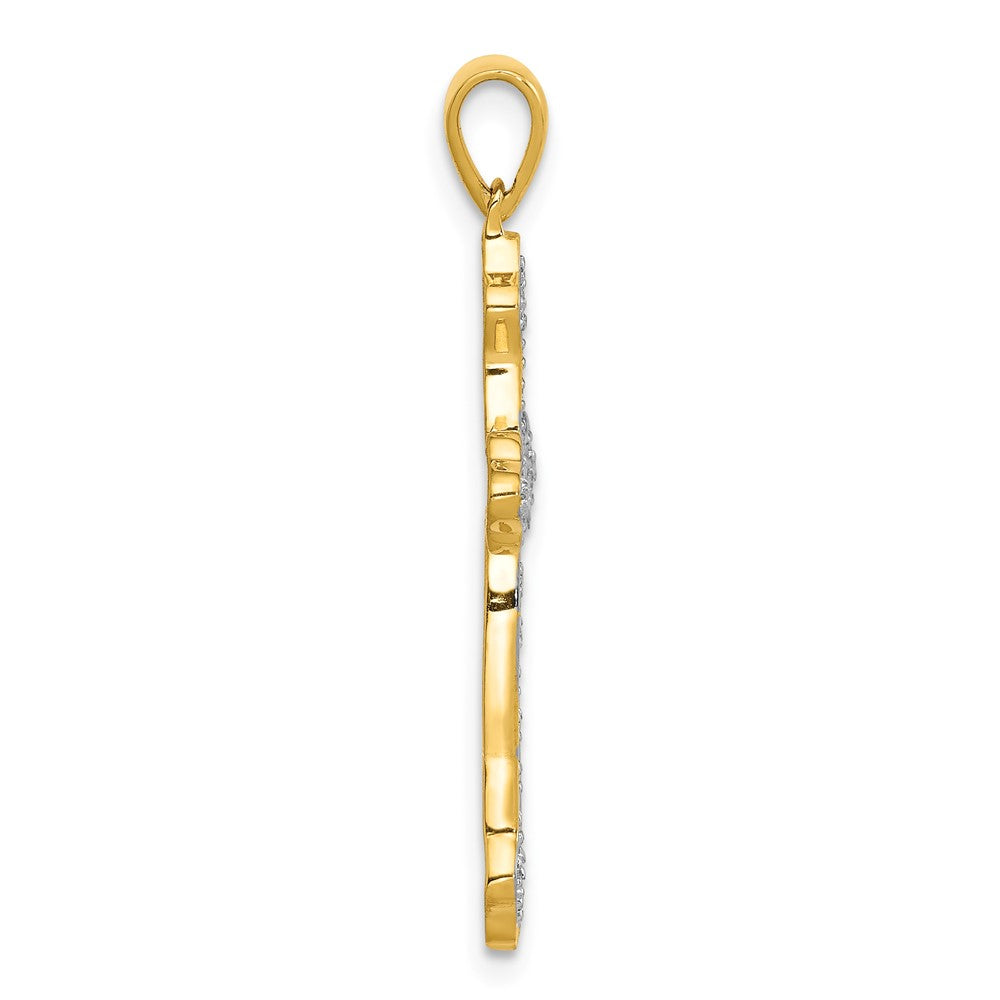 14k 1/10ct. Diamond Cross Pendant