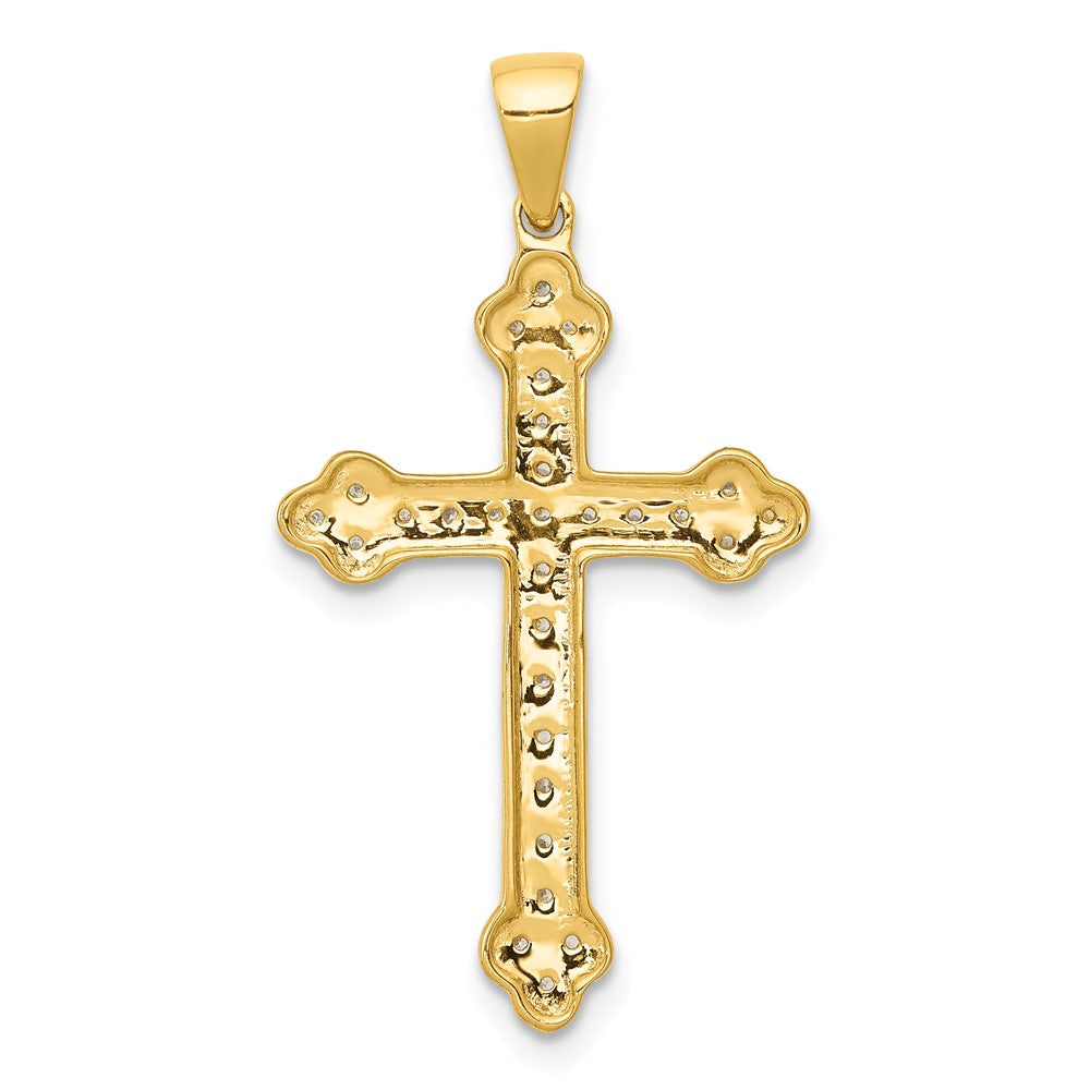 14k 1/10ct. Diamond Cross Pendant