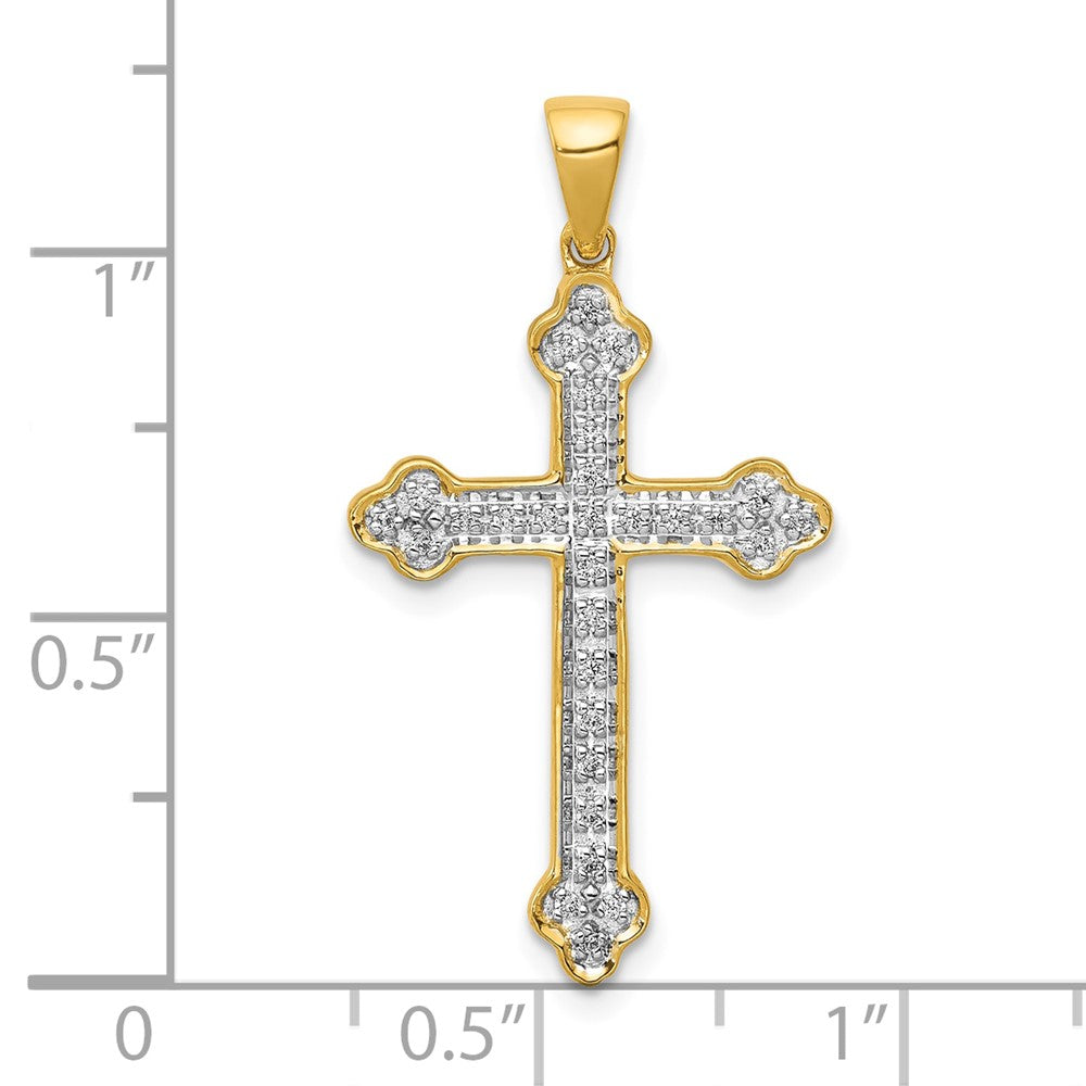 14k 1/10ct. Diamond Cross Pendant