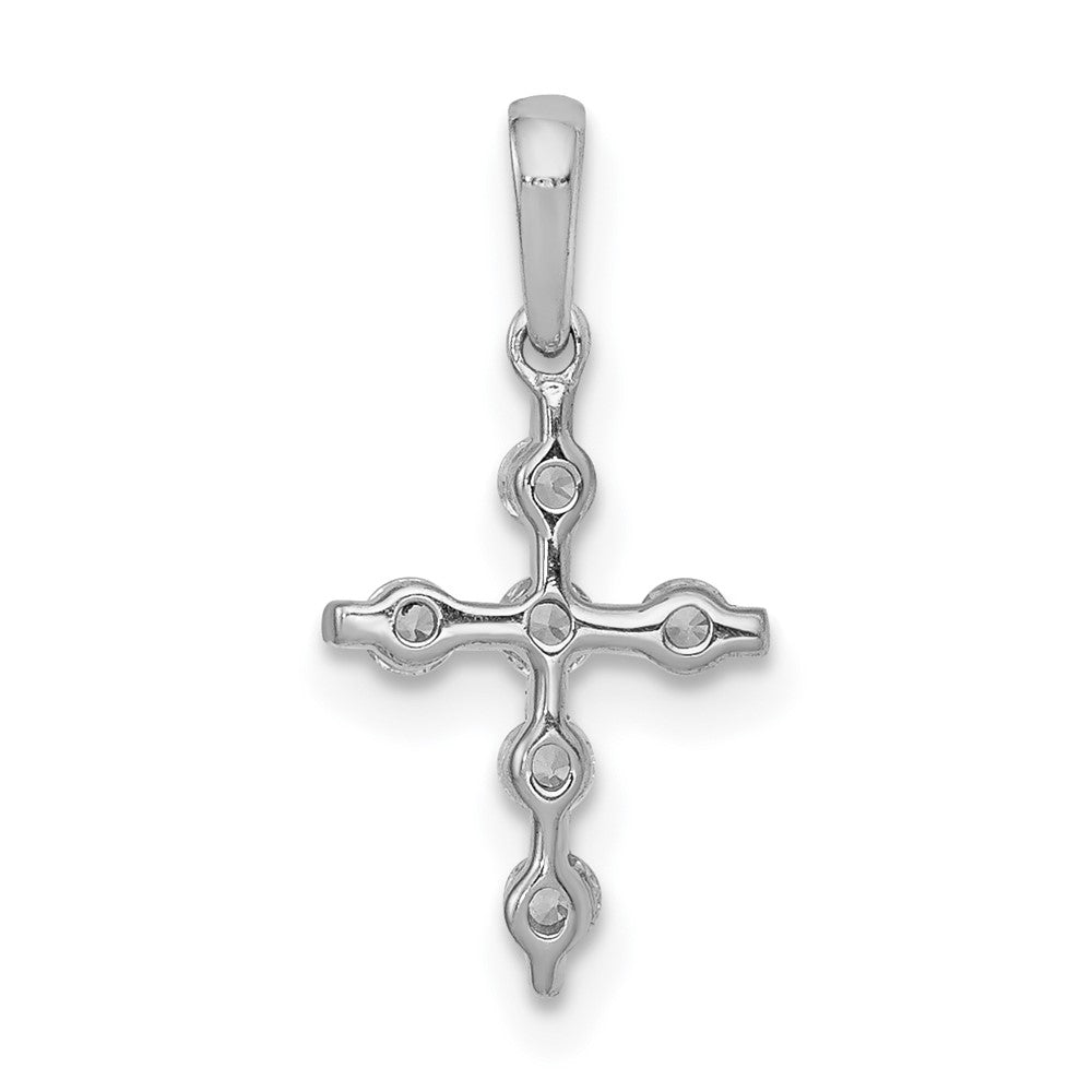 14k White Gold 1/6ct. Diamond Cross Pendant
