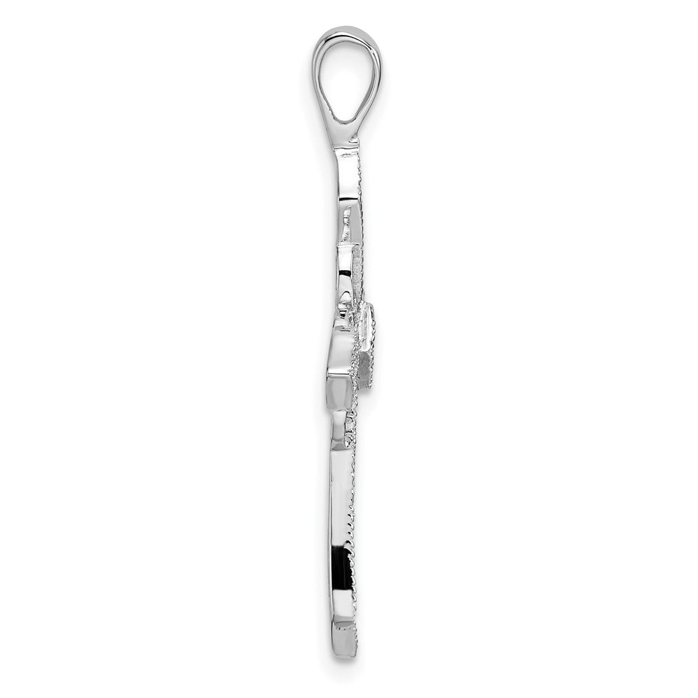 14k White Gold Passion Cross Mounting