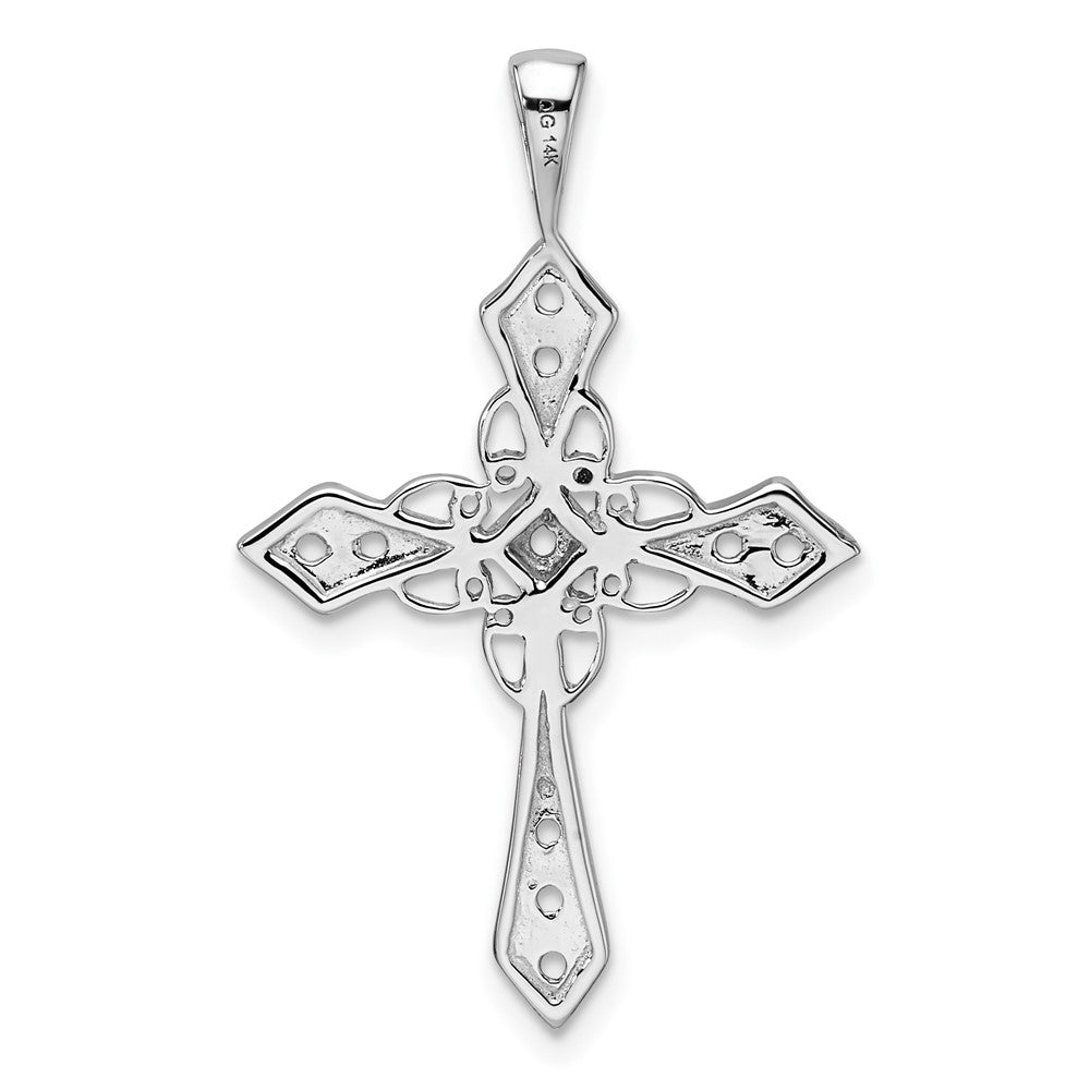 14k White Gold Passion Cross Mounting
