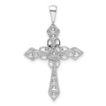 14k White Gold Passion Cross Mounting