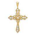 14k A Diamond Passion Cross Pendant