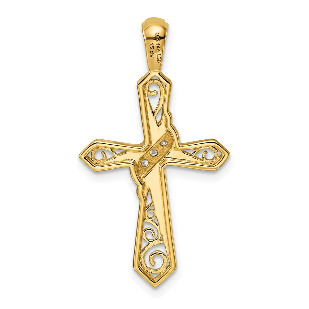 10K 1/20ct. Diamond Cross Pendant