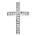 10K White Gold 3/8ct. Diamond Cross Chain Slide
