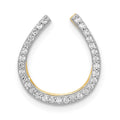 14k 1/6ct. Diamond Horseshoe Chain Slide