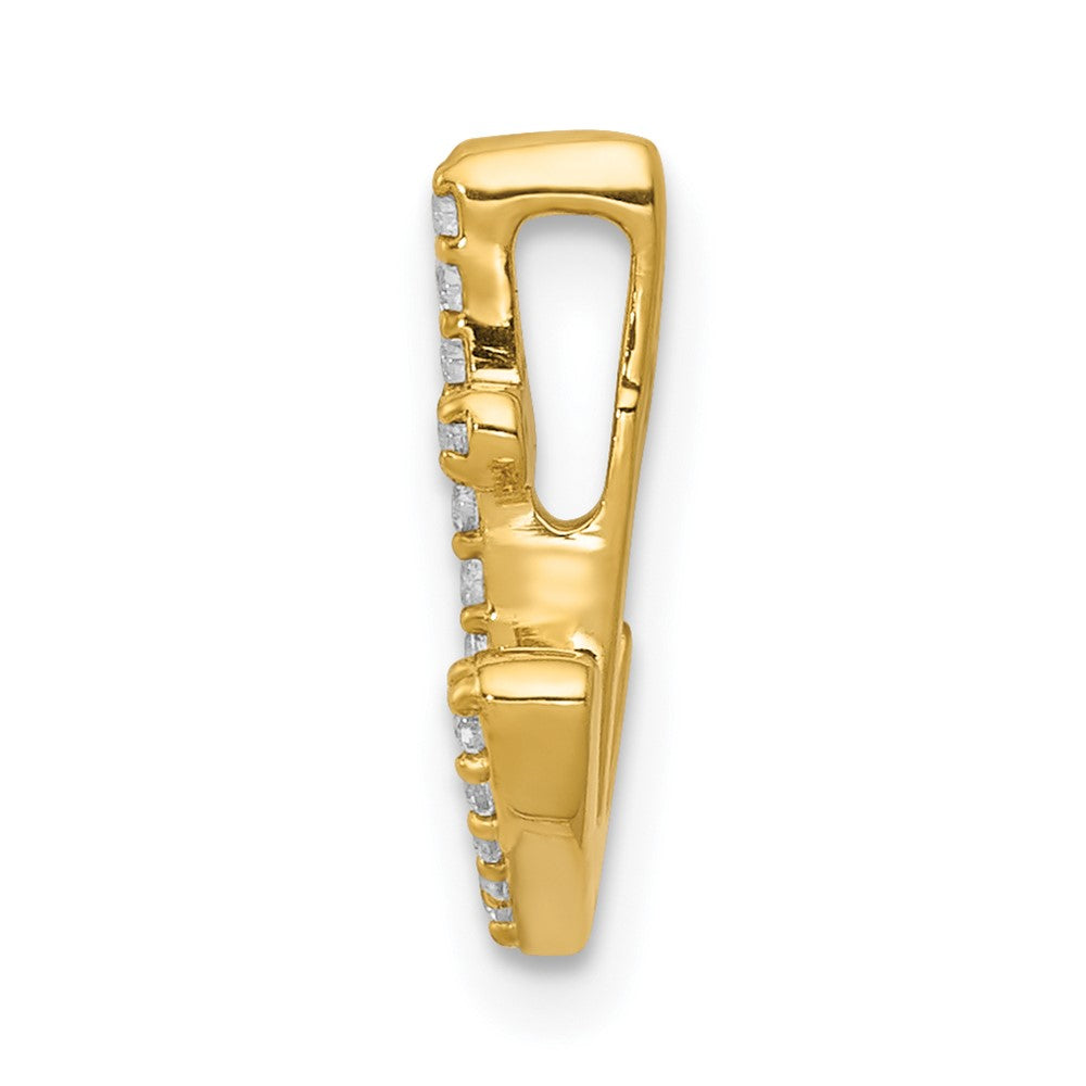 14k White Gold 1/10ct. Diamond Anchor Chain Slide