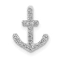 14k White Gold 1/10ct. Diamond Anchor Chain Slide