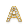 10K Diamond Letter A Initial Charm