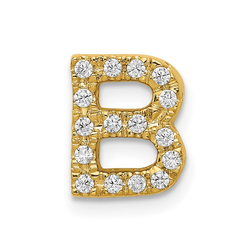 10K Diamond Letter B Initial Charm