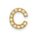 10K Diamond Letter C Initial Charm
