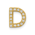 14K Diamond Letter D Initial Charm