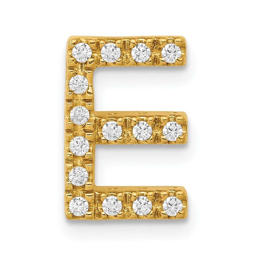 10K Diamond Letter E Initial Charm