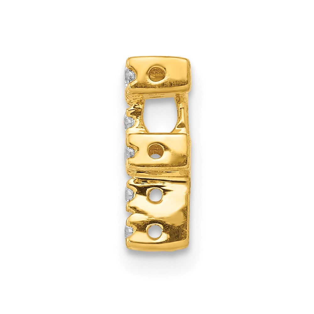 14K Diamond Letter F Initial Charm