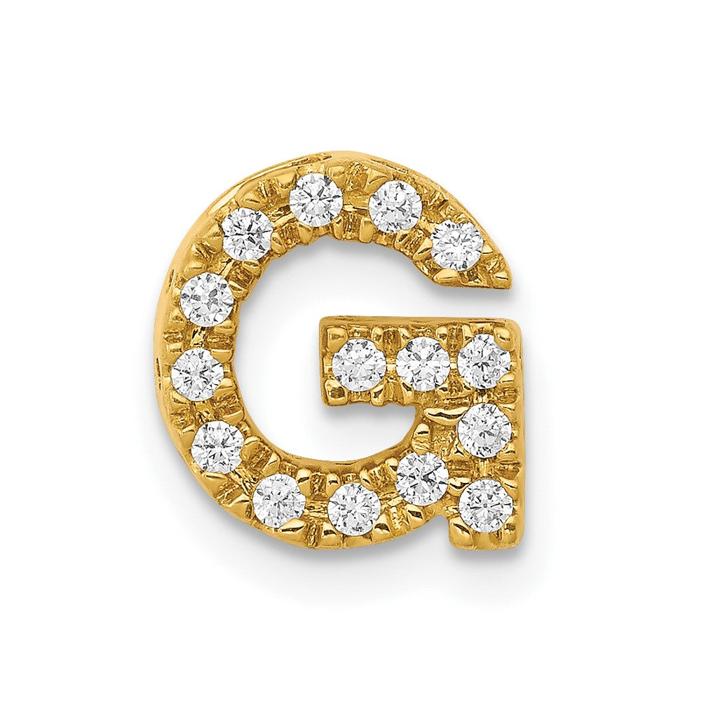 10K Diamond Letter G Initial Charm