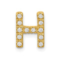 10K Diamond Letter H Initial Charm