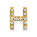 14K Diamond Letter H Initial Charm