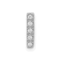 14K White Gold Diamond Letter I Initial Charm