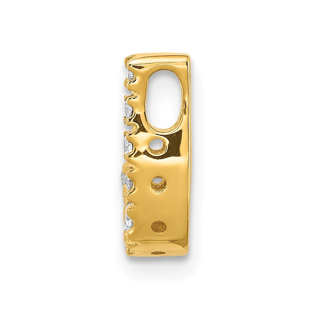 14K Diamond Letter J Initial Charm