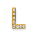 10K Diamond Letter L Initial Charm