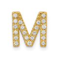 10K Diamond Letter M Initial Charm